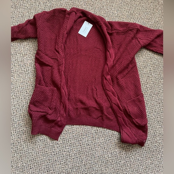 Beautiful Women’s Open Front Long Sleeve Boho Boyfriend Knit Chunky Cardigan - Picture 3 of 11